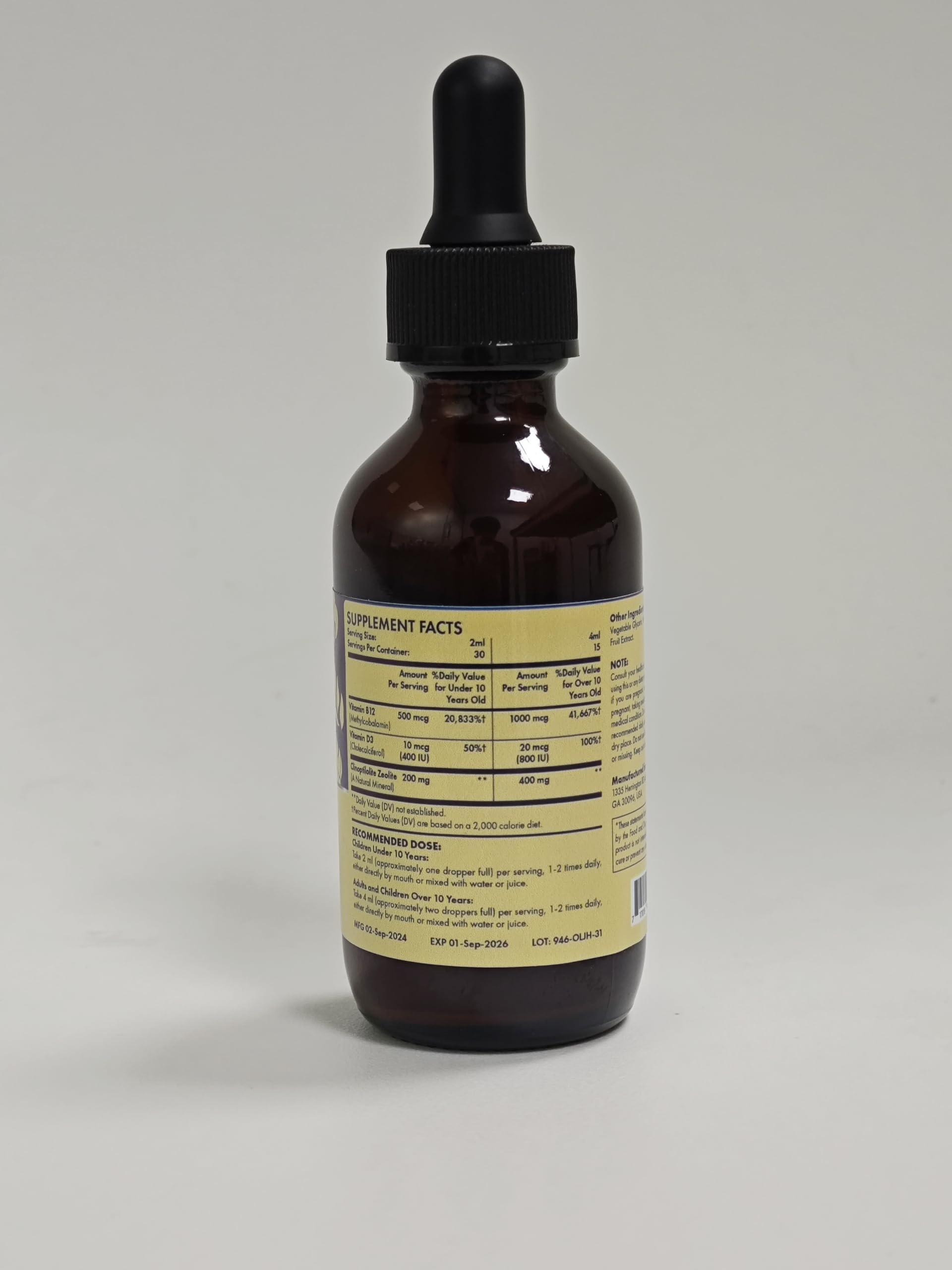 Itharoventis Zeolite Drops kid-friendly bottle with monk fruit flavor