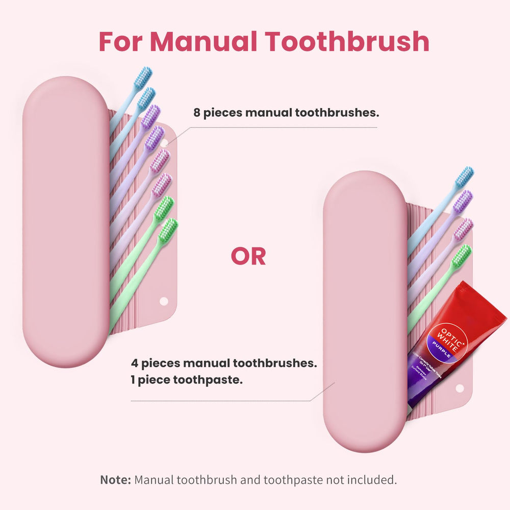 Travel case keeping toothbrushes and toothpaste separate