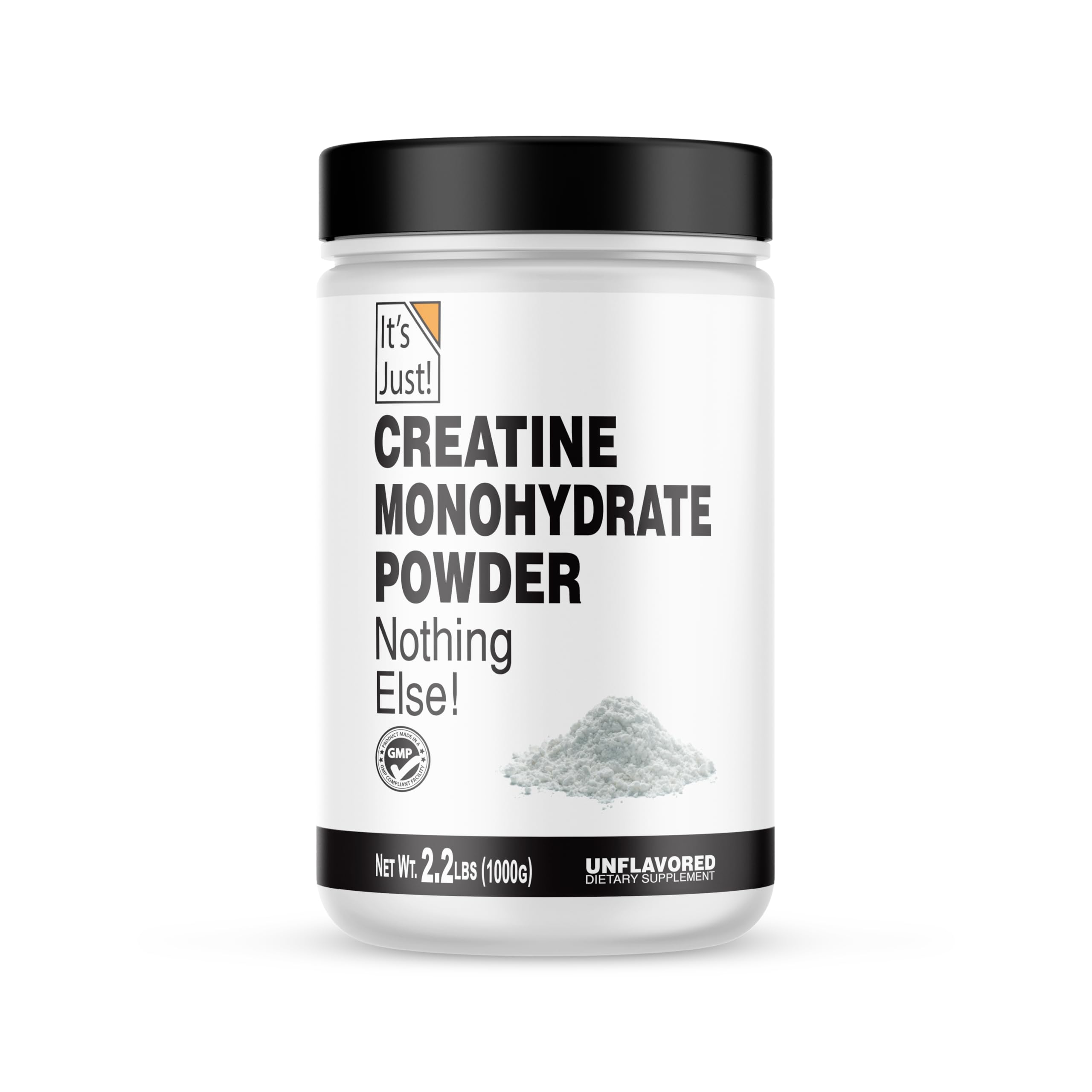 Front view of It's Just! Creatine Monohydrate Powder 1000g