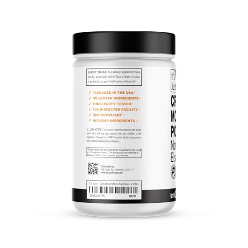 It's Just! Creatine Monohydrate Powder 1000g label