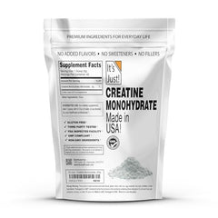 Unflavored creatine monohydrate packaging with scoop