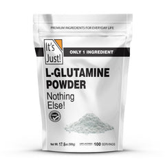 It's Just! L-Glutamine Powder bottle and label