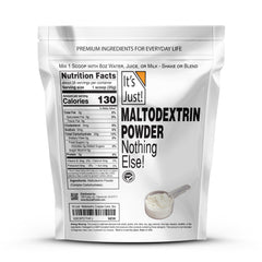 Serving scoop with maltodextrin powder