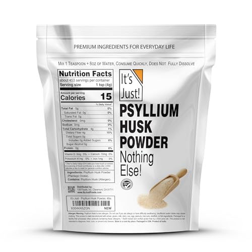 Measuring psyllium husk powder for keto baking
