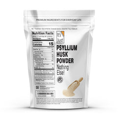 Psyllium husk powder in a scoop