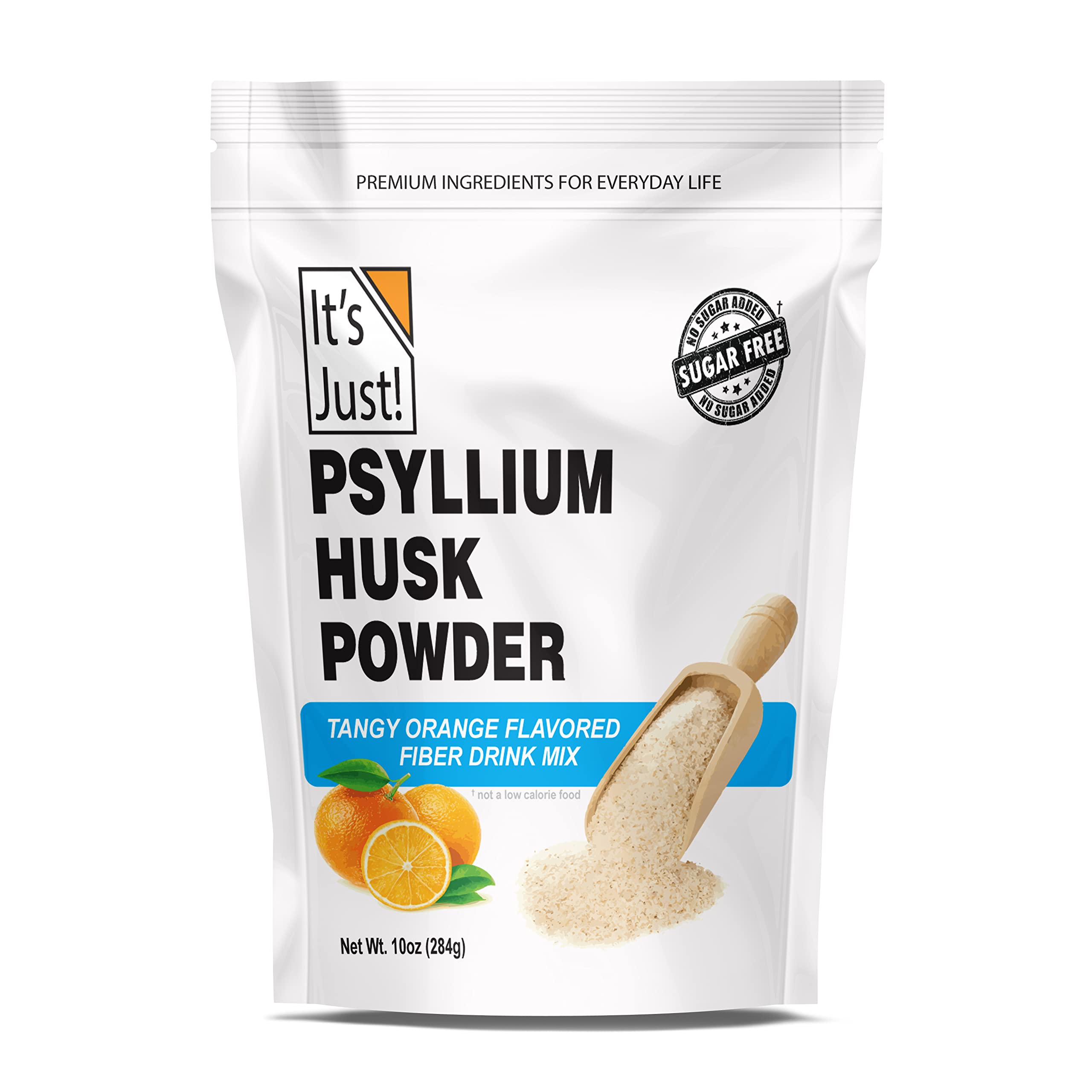 It's Just Psyllium Husk Powder Tangy Orange 10oz packaging