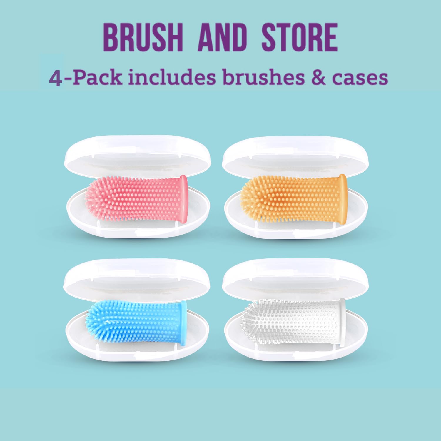 360-degree soft bristles for gentle cleaning