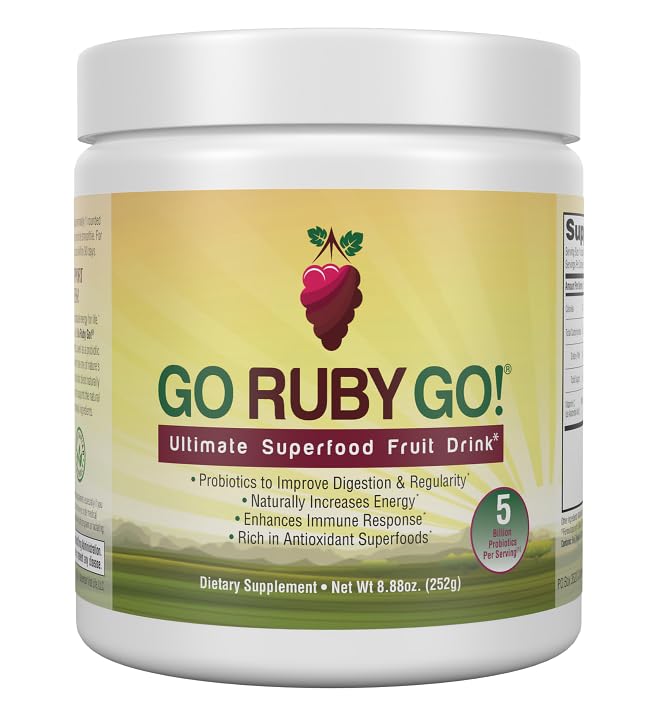 IVL GO Ruby GO red superfood powder jar close-up