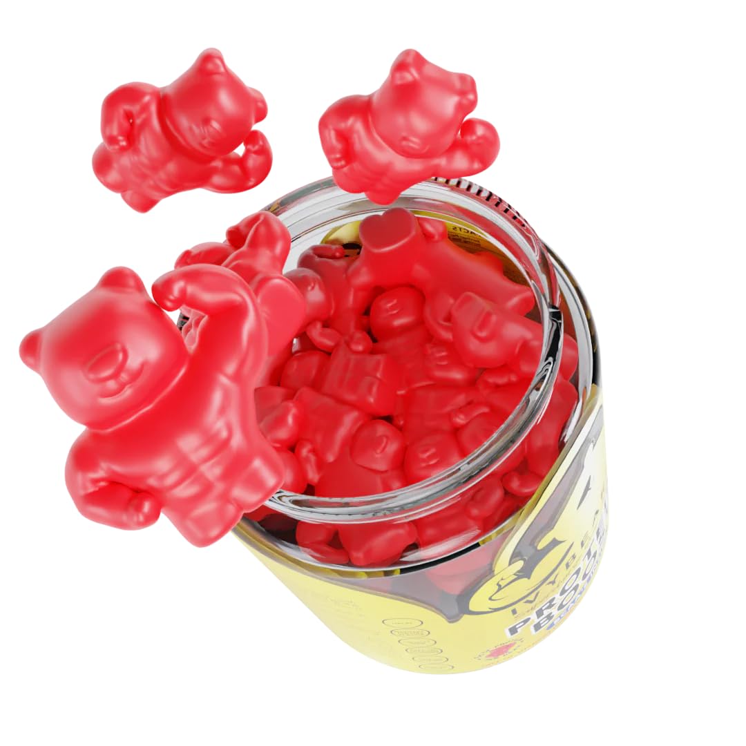 IvyBears Premium Protein Boost Gummies label view emphasizing a clean formula.