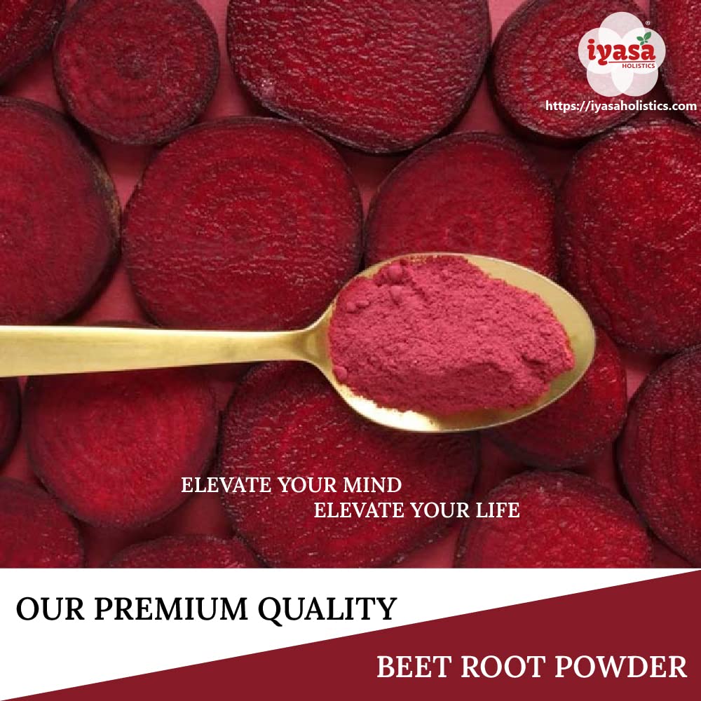 Beet powder added to baking batter