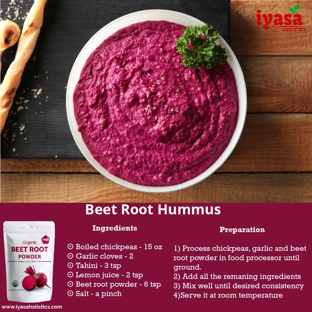 Beet root powder being whisked into a purple batter