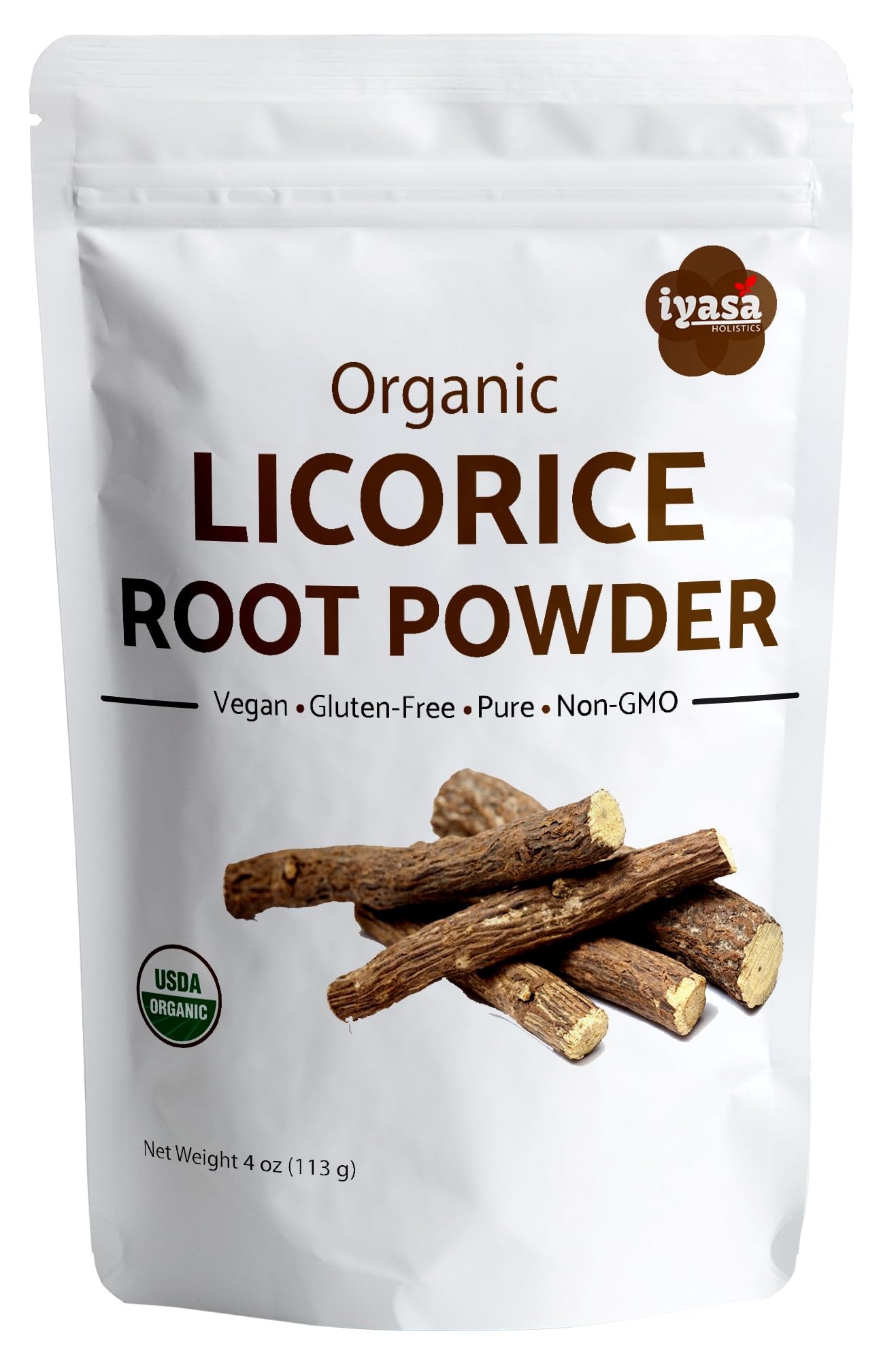 Iyasa Holistics Licorice Root Powder 4 oz packaging