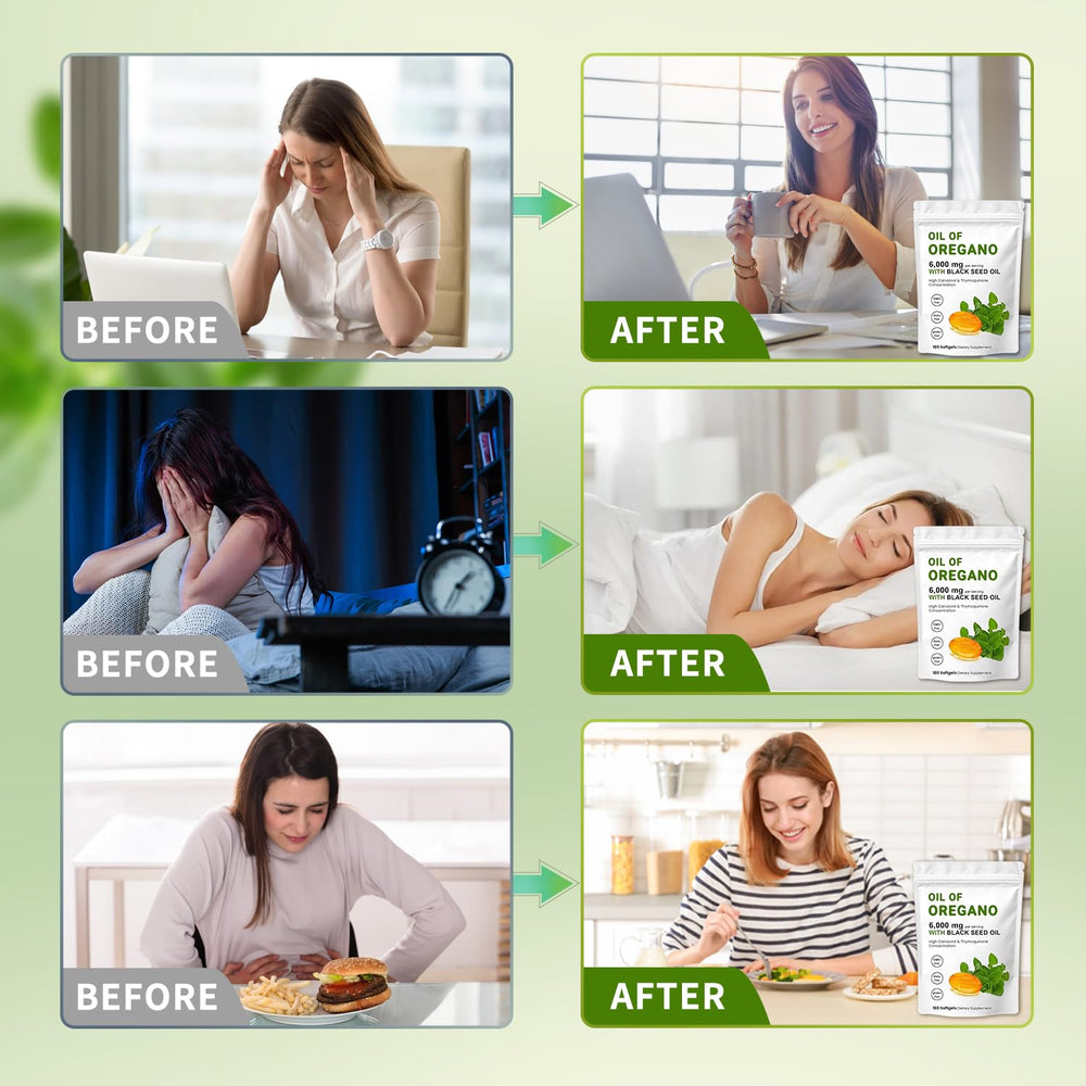 Bottle and label details of J-PRQ oregano oil softgels