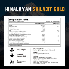 J-PRQ Shilajit Gummies jar with ingredients and herbs