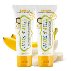 Jack N' Jill banana-flavor toothpaste for babies and kids, 2-pack