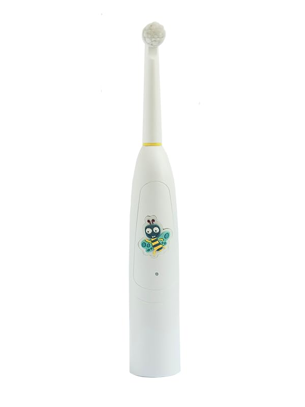 Product packaging with toothbrush and stickers visible
