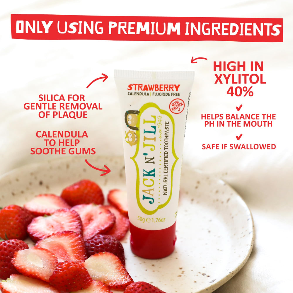 BPA-free packaging for Jack N' Jill natural kids toothpaste