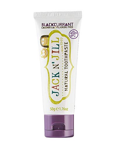 Fluoride-free ingredients label for Jack N' Jill toothpaste