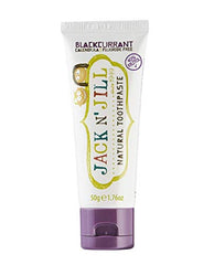 Fluoride-free ingredients label for Jack N' Jill toothpaste