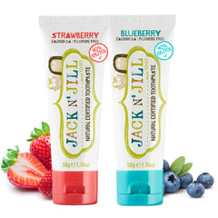 Hero image: Jack N' Jill Kids Toothpaste 2 Pack Strawberry & Blueberry