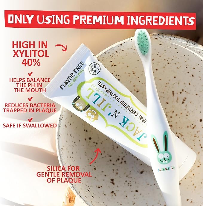 BPA-free packaging of Jack N' Jill toothpaste