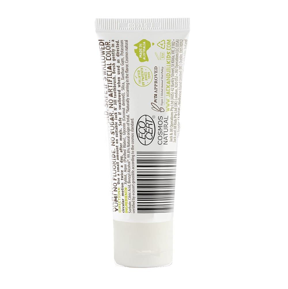 Xylitol ingredient label on Jack N' Jill toothpaste