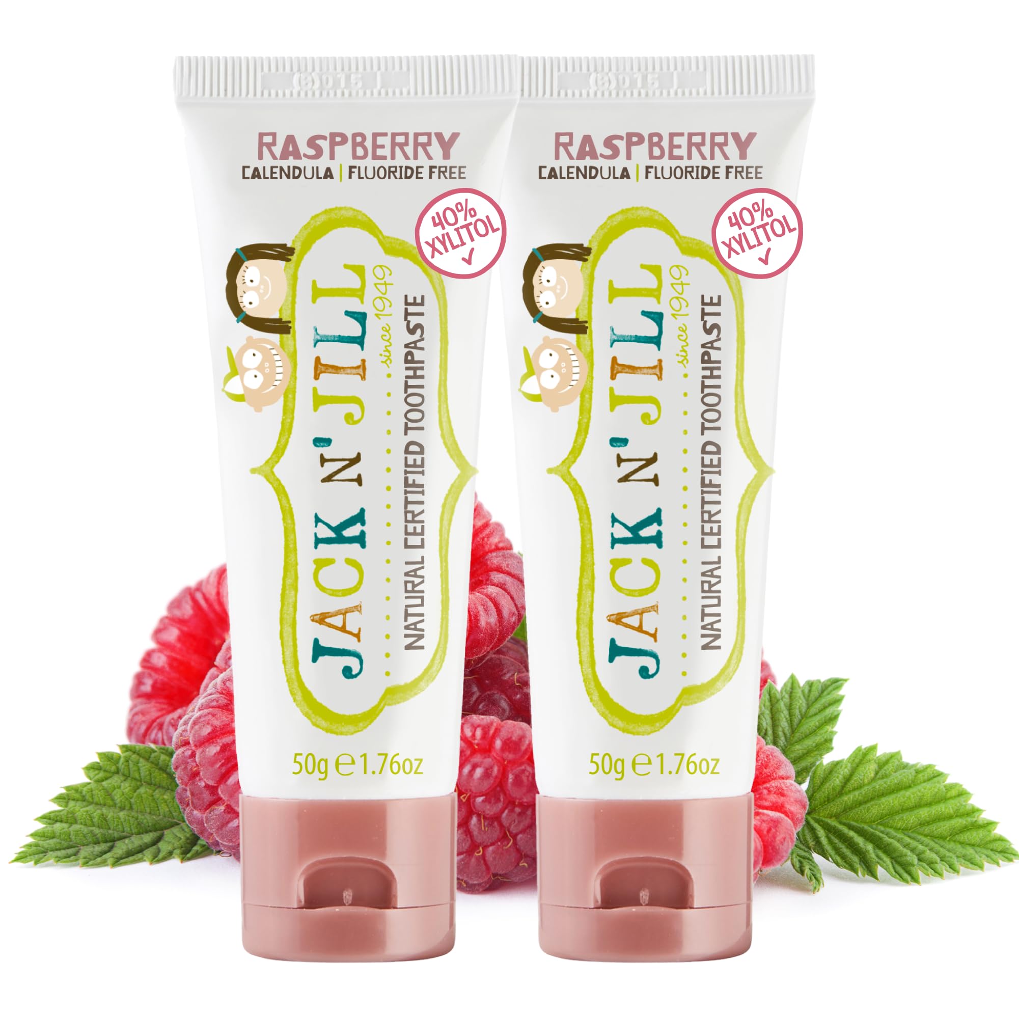 Jack N' Jill Raspberry toothpaste for babies - front view