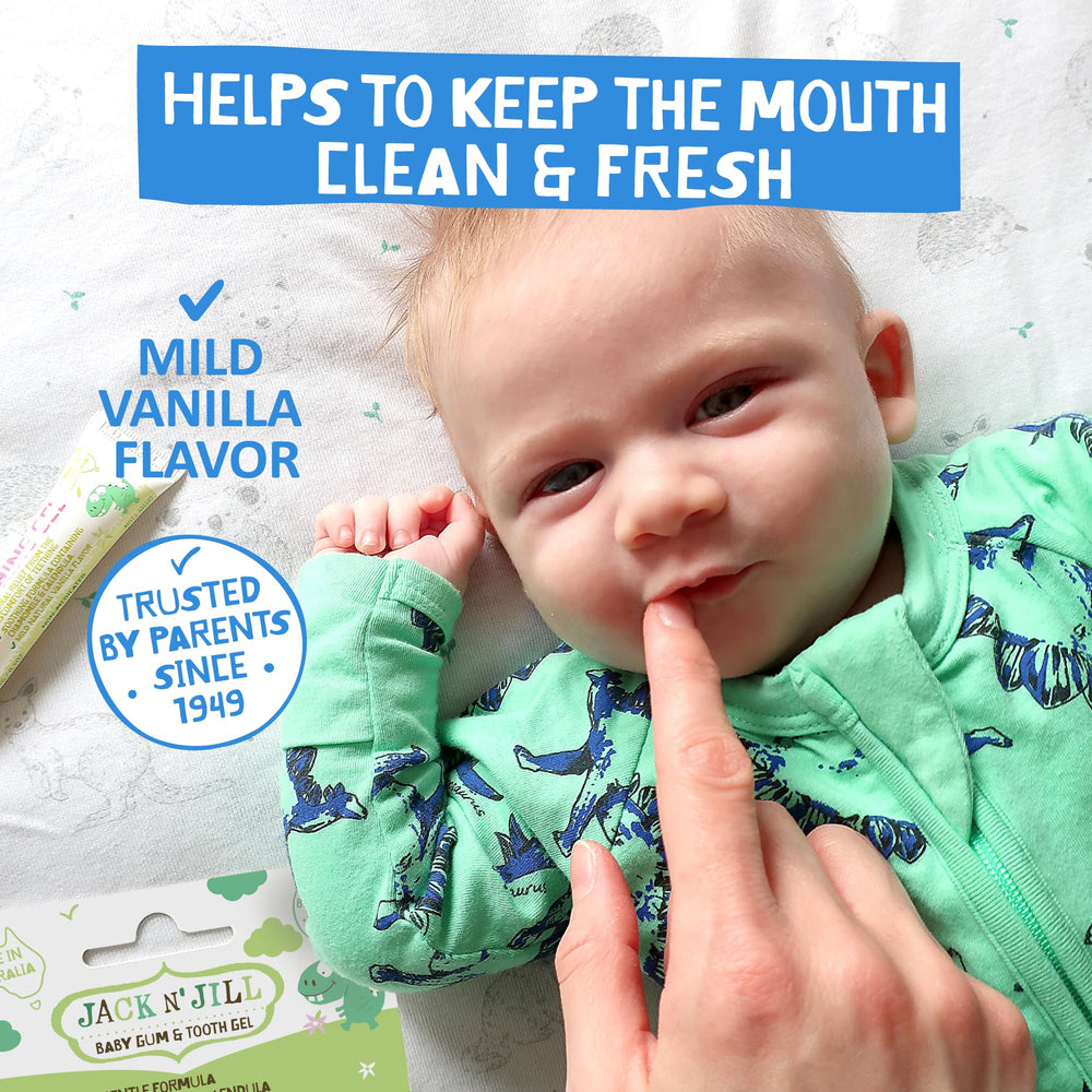 Application of teething gel for babies