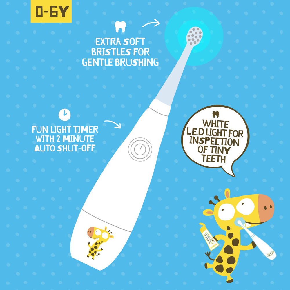 Stage 1 baby/toddler replacement head for Tickle Tooth Sonic Electric Toothbrush.