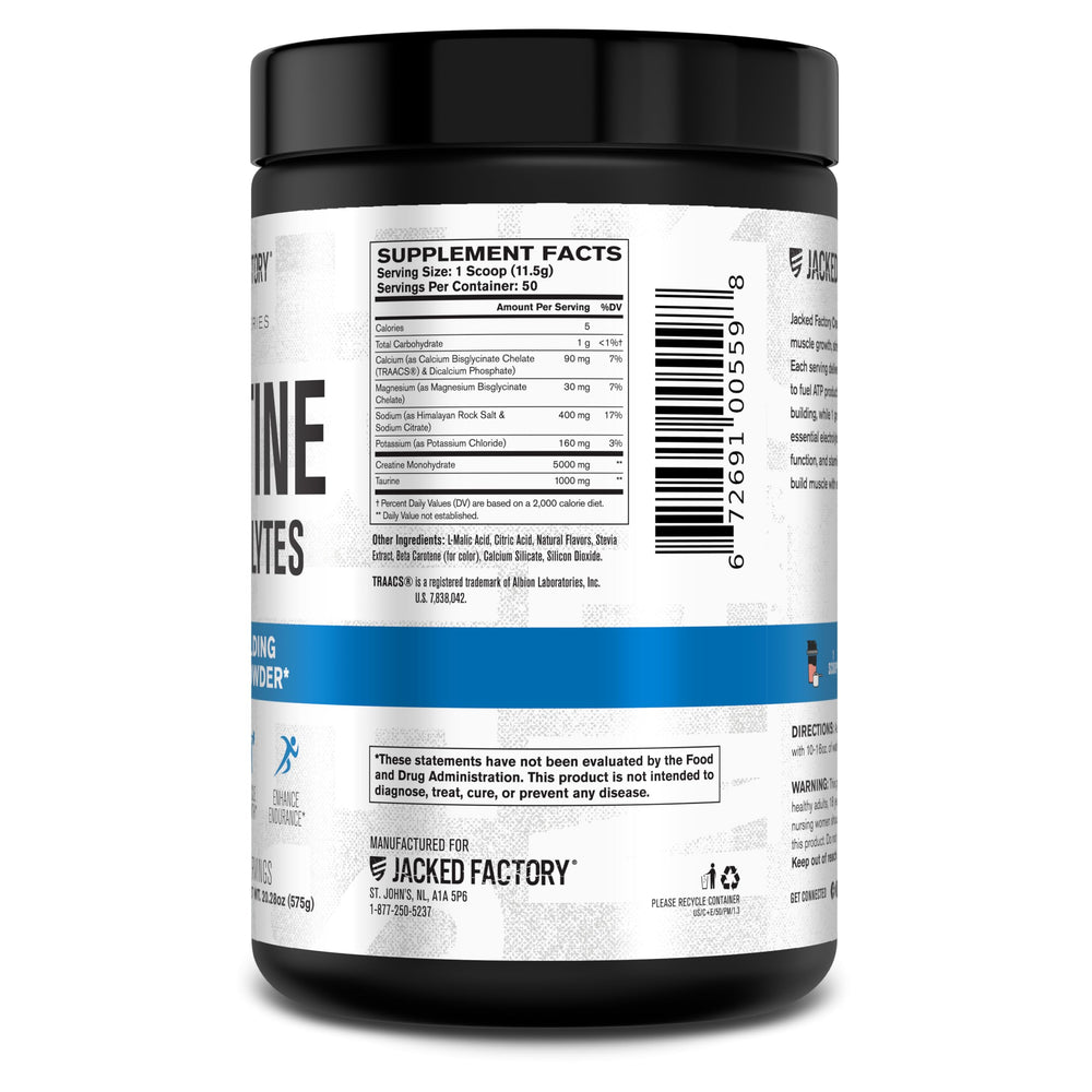 Product packaging and serving information for blue raspberry flavor