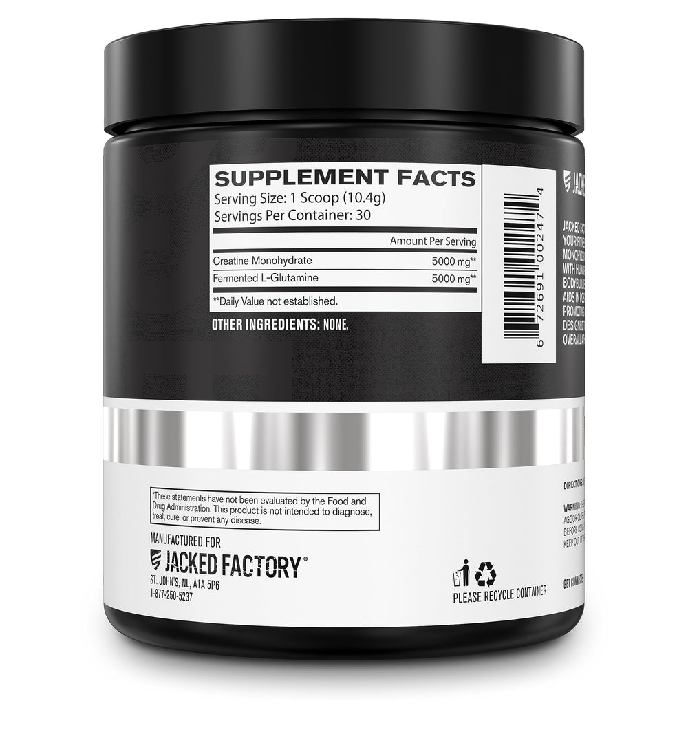 Scoop of Creatine Monohydrate and L-Glutamine powder