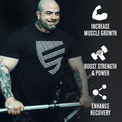 Creatine monohydrate powder in a scoop ready to mix