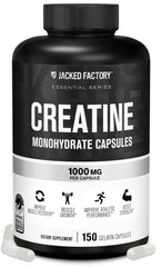Front view of Jacked Factory Creatine Monohydrate Capsules bottle