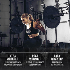 Label graphic showing Creatine Monohydrate 5000mg and Taurine 2000mg