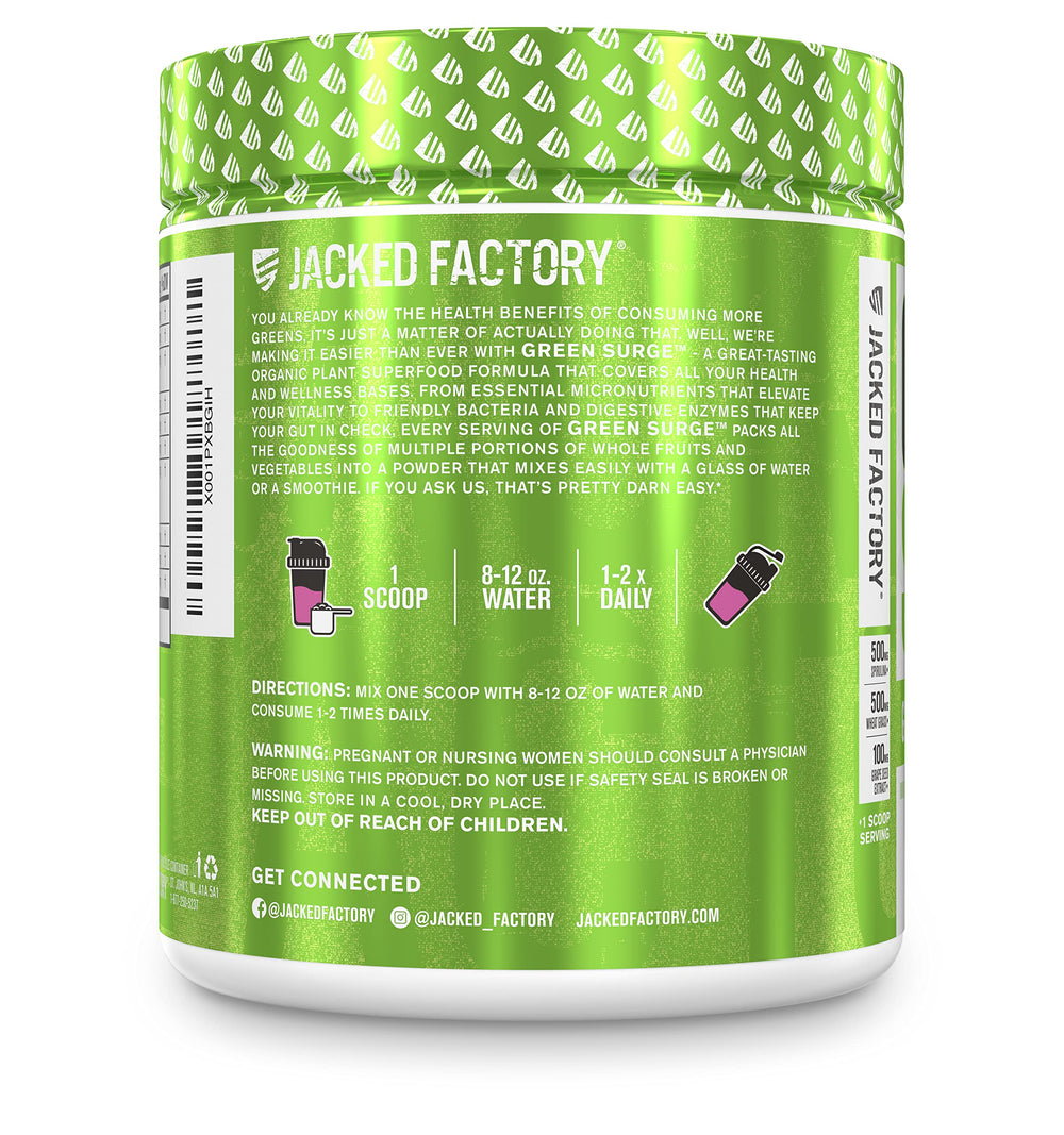 Green Surge mixed berry powder ready to mix