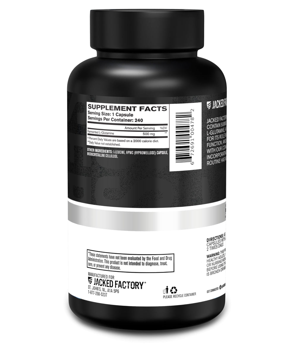 Athlete-friendly setting with L-Glutamine bottle