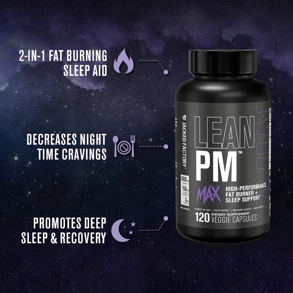 Close-up of Lean PM Max bottle