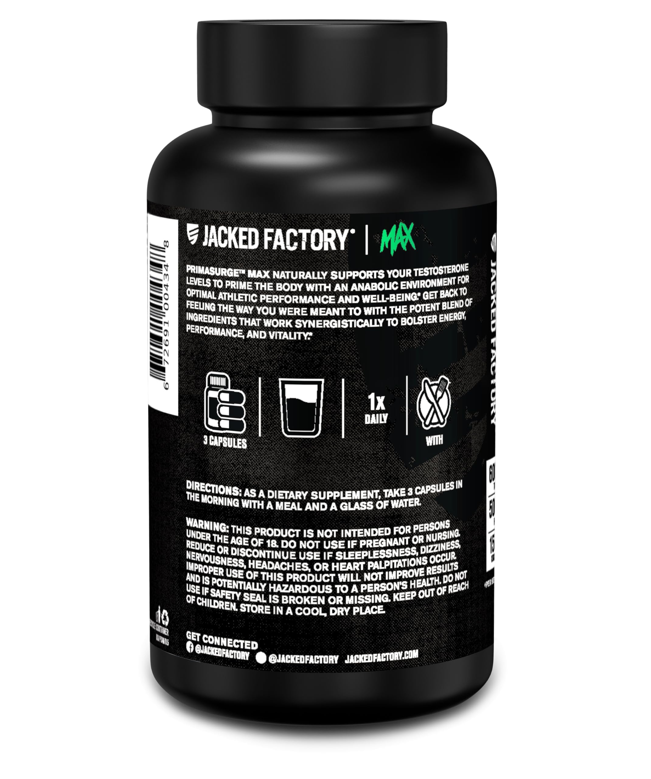 Workout-ready scene with Primasurge Max reinforcing energy and endurance