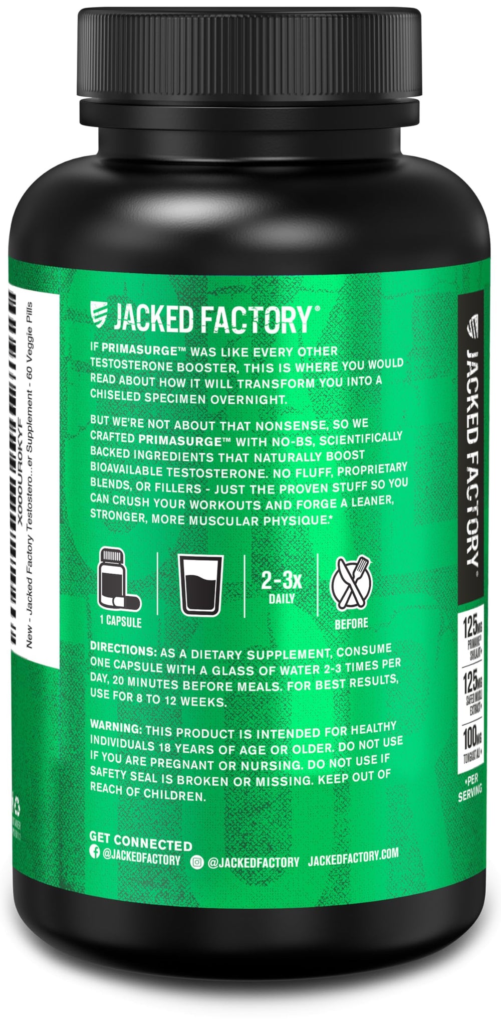 Workout-scene featuring PRIMASURGE tablets integrated into routine