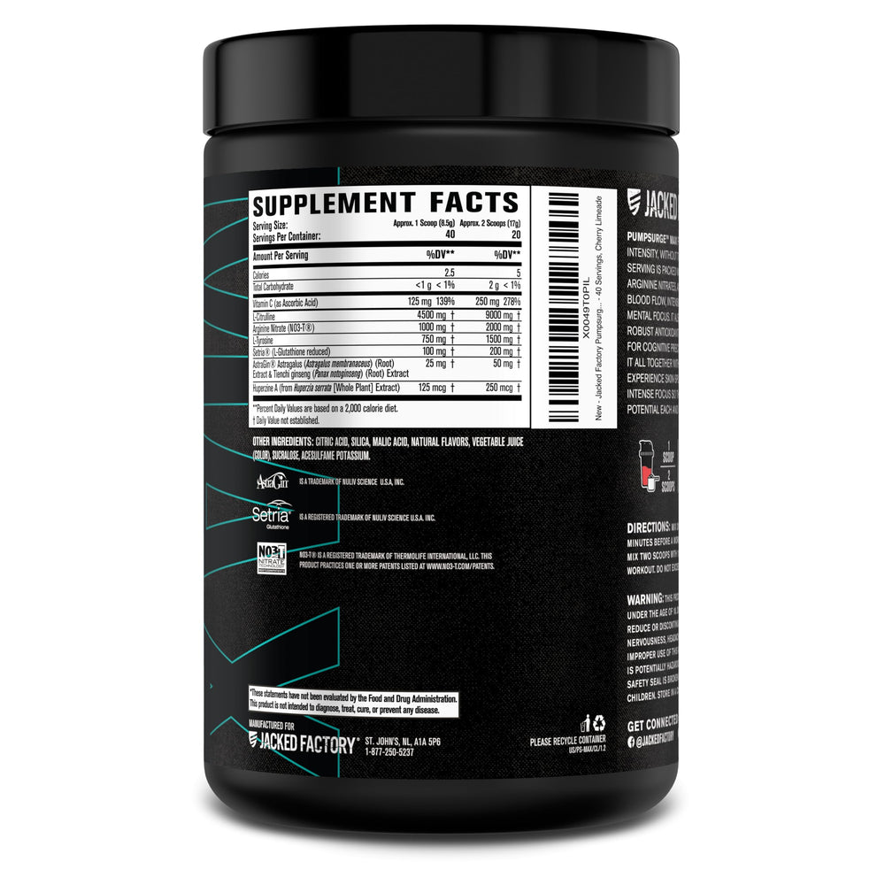 CGMP seal on Pumpsurge Max packaging demonstrates quality assurance.