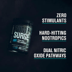 L-Citrulline SETRIA blend close-up emphasizes amino acid delivery in Pumpsurge Max.