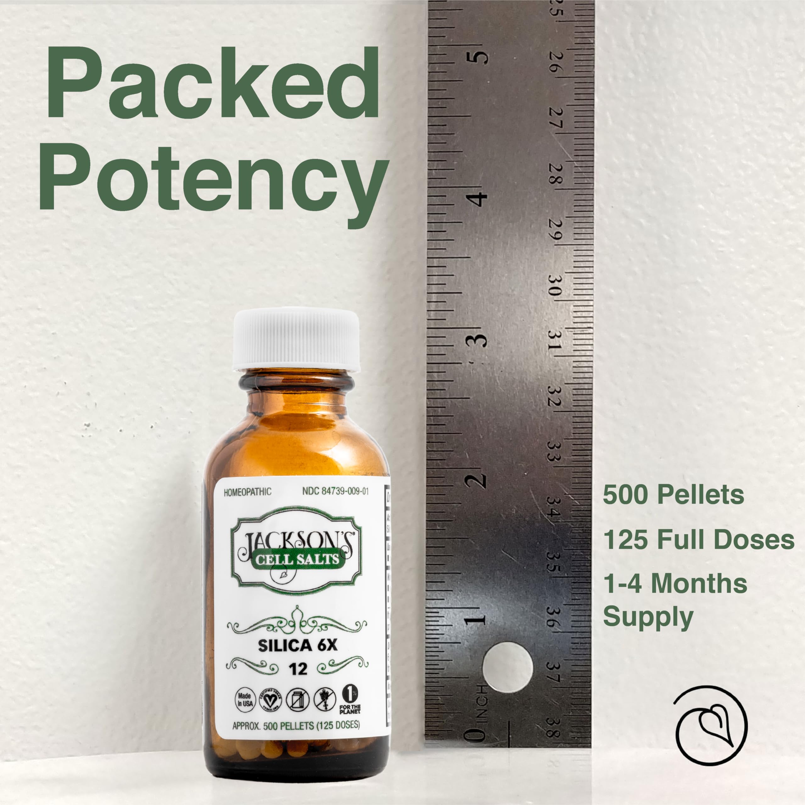 125-dose bottle packaging for Silicea 6X