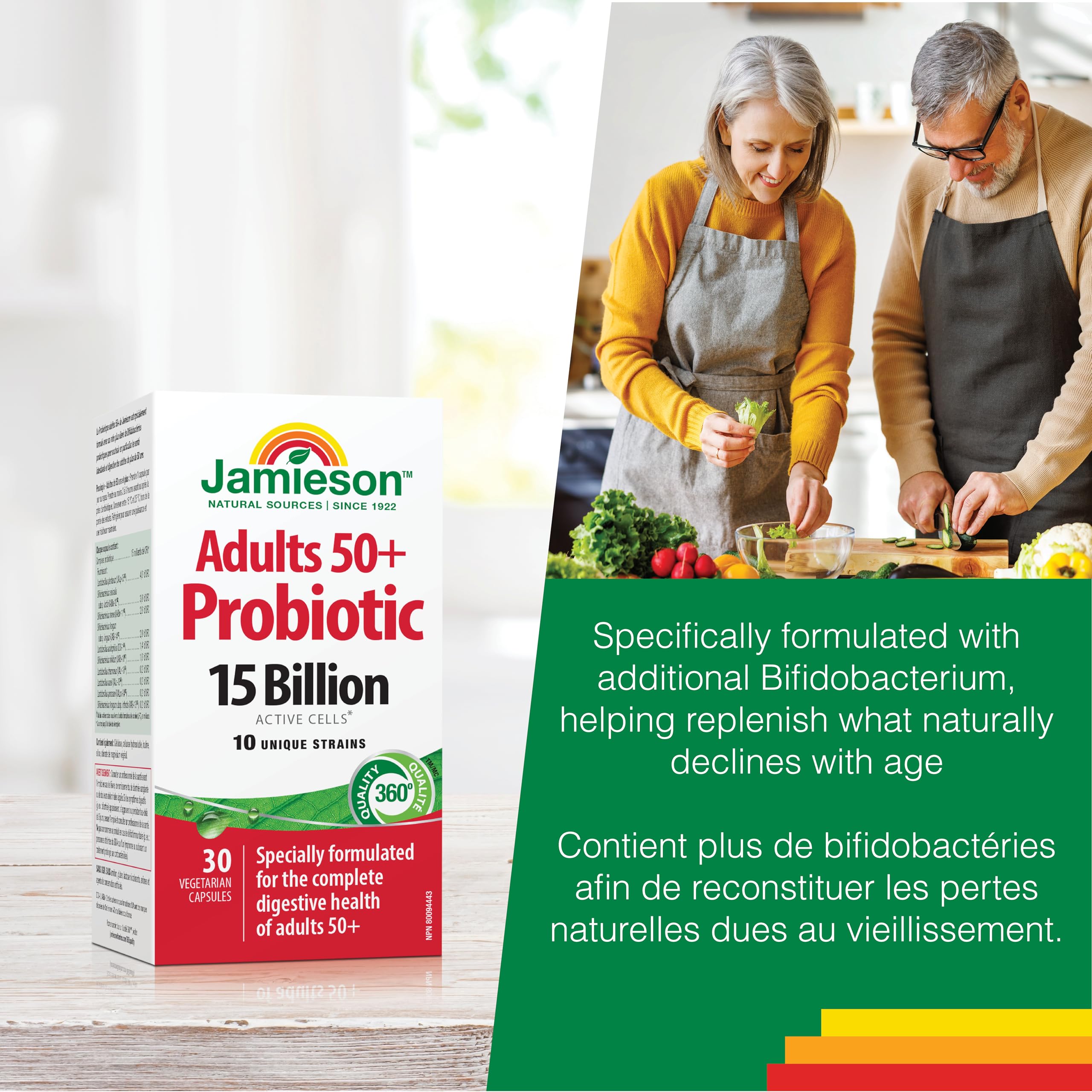 Adults 50+ dosage directions for Jamieson probiotic