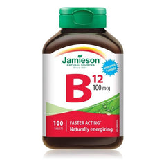Jamieson B12 100 mcg methylcobalamin bottle - front view