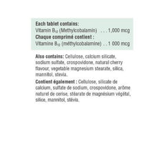 Close-up of Jamieson 1000 mcg sublingual tablets