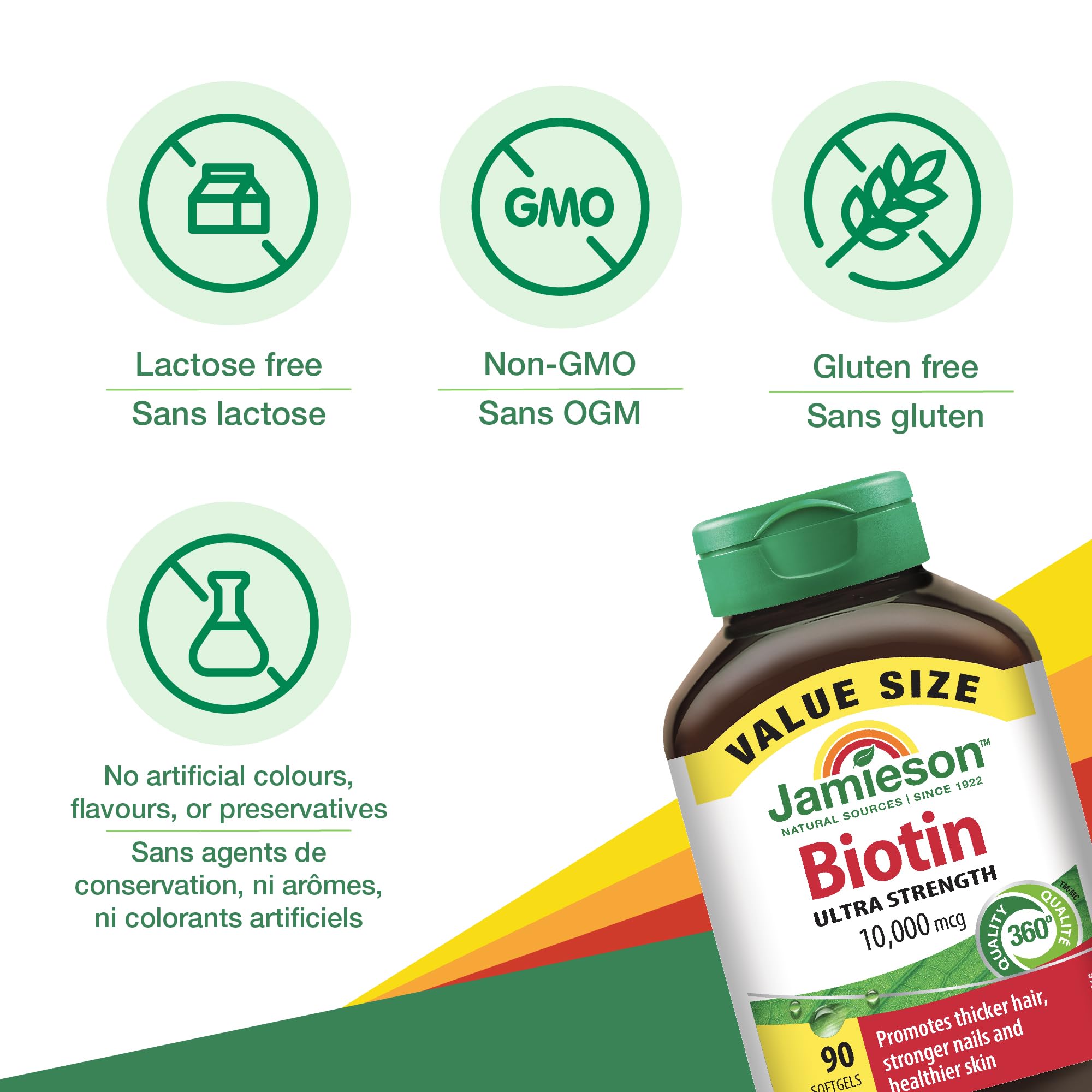Ultra-strength biotin 10,000 mcg softgel