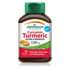 Jamieson Ultra Strength Curcumin Turmeric 9000mg bottle - 30 vegi caps