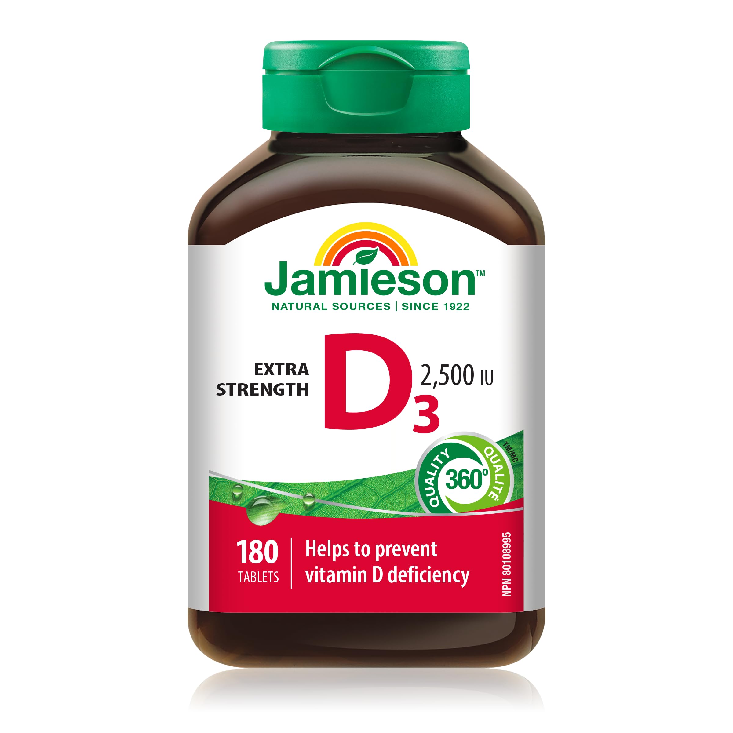 Jamieson Extra Strength Vitamin D3 2500 IU bottle front
