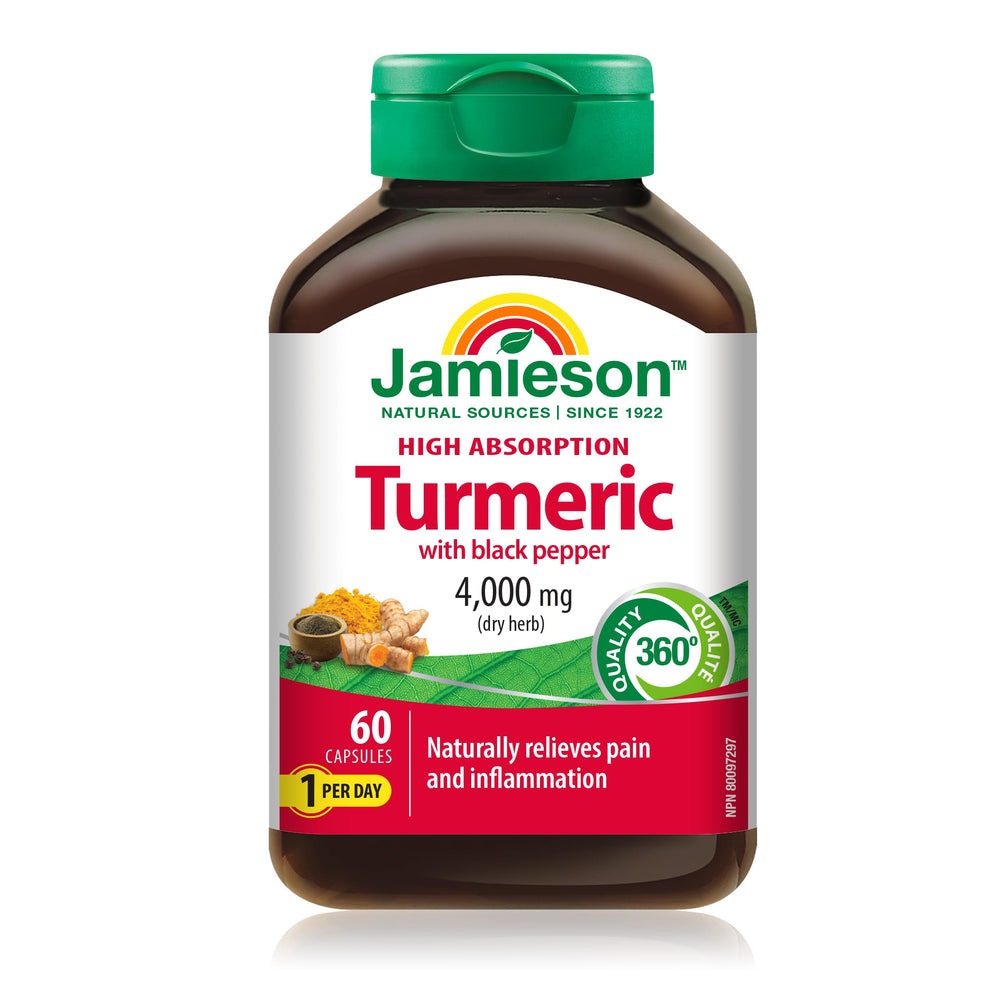 Jamieson Curcumin Turmeric with Black Pepper bottle front view