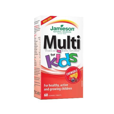 Jamieson Multivitamin for Kids chewable tabs package (60 tabs)